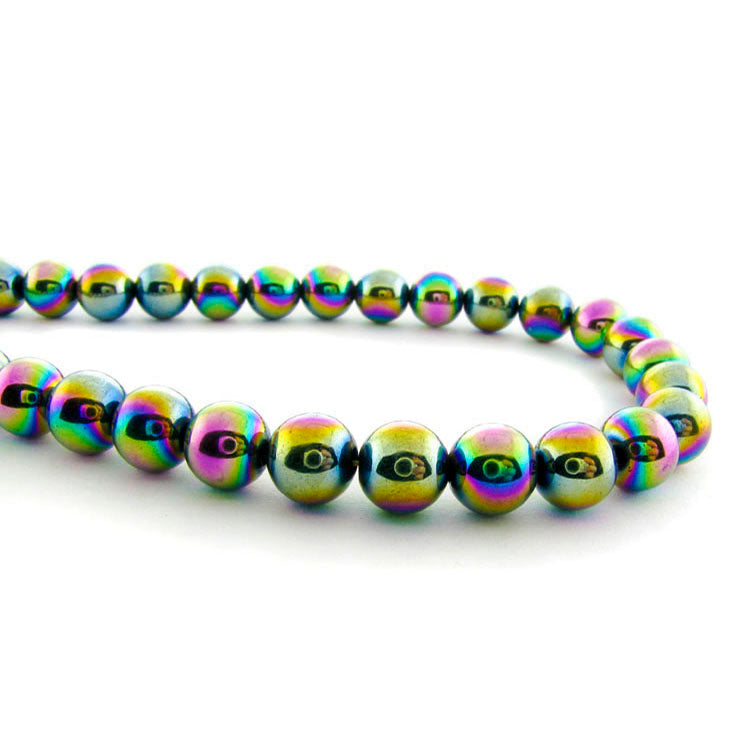 Rainbow Magnetic Hematite Beads 4mm (round)