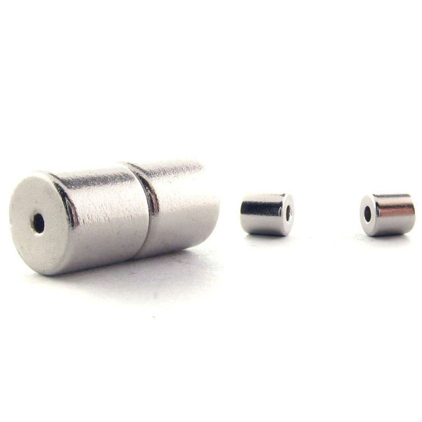 Magnetic Clasp 3 Hole Silver Plated Set of 10 MC08